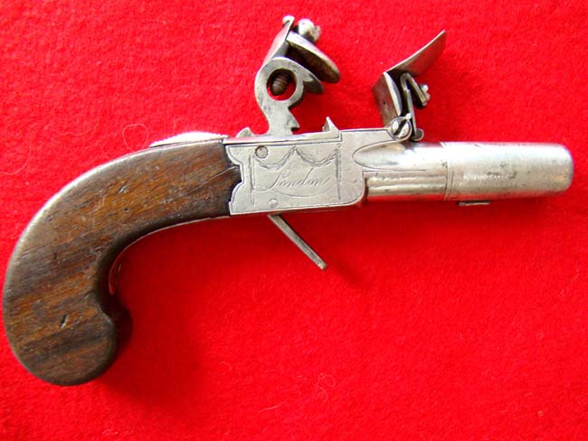 An English .44 cal. flintlock pocket pistol by James Grice, London, circa 1782-1797
